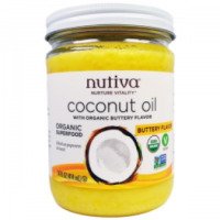 Органическое кокосовое масло Nutiva со вкусом сливочного масла