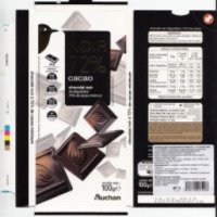 Шоколад дегустационный горький Auchan Noir 72%