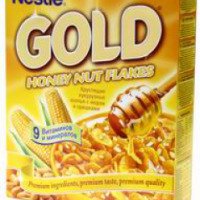 Кукурузные хлопья с медом и орехами хрустящие Nestle Gold Honey Nut Flakes