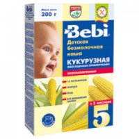 Детская безмолочная каша Bebi "Кукурузная низкоаллергенная, обогащенная пребиотиками"