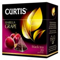 Чай черный в пирамидках с цветами, кусочками и ароматом винограда Curtis "Isabella Grape"