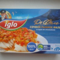 Замороженное рыбное филе Iglo "Сочное рыбное филе в соусе по-итальянски"