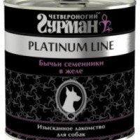 Корм для собак Четвероногий Гурман Platinum line "Бычьи семенники в желе"