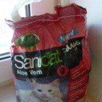 Впитывающий наполнитель для кошачьего туалета Sanicat Professional Aloe Vera 7 Day