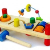 Деревянная игрушка-сортер I'm Toy "Развивающая скамейка"
