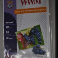 Бумага для струйной печати WWM 80 г/м2 формат А3