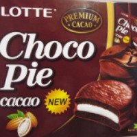 Печенье прослоенное глазированное Lotte Choco Pie Cacao