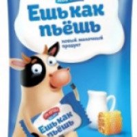 Молочный продукт Три коровы два кота "Ешь как пьешь" с медом