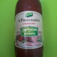 Колбаса варено-копченая Зареченские колбасы "Рижский сервелат"