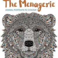 Книга-раскраска для взрослых "The Menagerie: Animal Portraits to Colour" - Richard Merritt