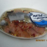 Закуска рыбная Матье "Филе-кусочки ассорти в масле"