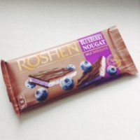 Молочный шоколад Roshen "Черничная нуга"