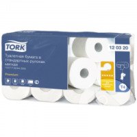 Туалетная бумага рулонная многослойная Tork Premium с тиснением белая