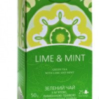 Зеленый чай Премия "Lime&Mint" с мятой, лимонной травой и ароматом лайма