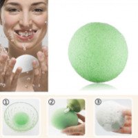 Спонж для умывания BuyInCoins Natural Konnyaku Jelly Fiber Face Wash Cleansing Sponge Puff