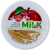 Маска-бальзам для волос Milk&Herbs "Молоко и зародыши пшеницы"