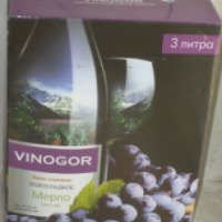 Вино красное полусладкое Vinogor Мерло