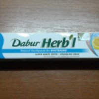 Зубная паста отбеливающая Dabur Herb'l с лимоном и солью