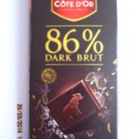 Горький шоколад Cote d'Or "Брют" 86%