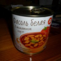Фасоль белая в томатном соусе Дикси