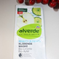 Маска для лица Alverde отбеливающая с био лаймом и био яблоками