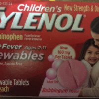Детское обезбо́ливающее и жаропонижающие Tylenol