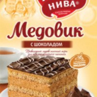 Торт песочный Русская Нива "Медовик с шоколадом"