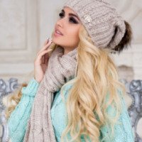 Женский зимний комплект шапка и шарф Braxton "Эйфория"