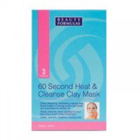 Маска для лица 60 Second Heat & Cleanse Clay Mask Beauty Formulas