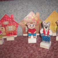 Набор персонажей сказки "Три поросенка" Краснокамская фабрика деревянной игрушки