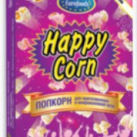 Попкорн для приготовления в микроволновой печи Eurofoods Happy Corn