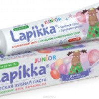 Зубная паста Lapikka junior клубничный мусс с кальцием и микроэлементами