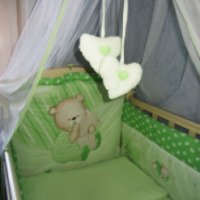 Комплект в кроватку для новорожденных "Золотой гусь" Мишутка