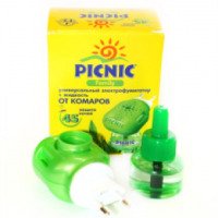 Универсальный электрофумигатор и жидкость от комаров Picnic Family с растительными экстрактами