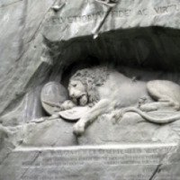 Скульптура "Умирающий лев" (Швейцария, Люцерн)