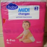 Детские подгузники Midi Changes