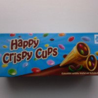 Конфеты вафельный конус с начинкой какао и с драже "Happy Crispy Cups"
