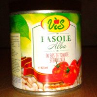 Фасоль консервированная белая в томатном соусе VIS