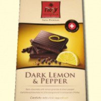 Шоколад горький с лимоном и черным перцем Frey Dark Lemon & Pepper