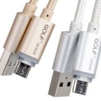 USB кабель Golf LED Metal Braided Micro Data Cable