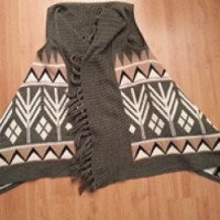 Пончо женское вязаное Riva fashion
