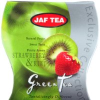 Чай зеленый листовой Jaf Tea клубникой и киви