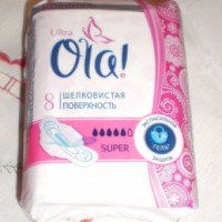 Прокладки гигиенические ультратонкие Ola Super с шелковистой поверхностью