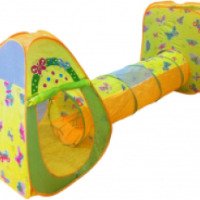 Детская палатка BONY Butterfly комплекс: конус + квадрат + туннель + 100 шаров
