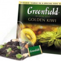 Черный чай Greenfield "Golden kiwi" в пакетиках-пирамидках