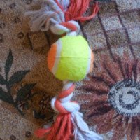 Игрушка для собак Pet Club канат с мячом