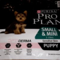 Корм для щенков Purina Pro plan small&mini Opti Derma