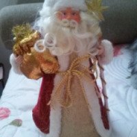 Сувенир Волшебная страна "Дед мороз с подарком и посохом"