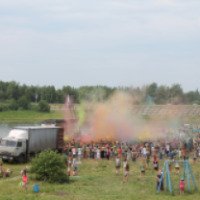 Фестиваль красок - праздник Холи - с высоты воздушного шара (Россия, Томск)