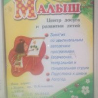 Центр досуга и развития детей "Малыш" (Россия, Курск)